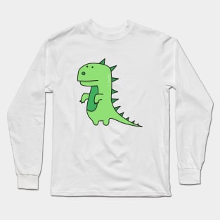 cute green t-rex dinosaur design Long Sleeve T-Shirt